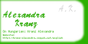 alexandra kranz business card